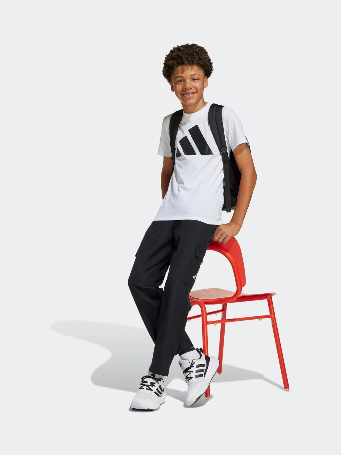Штаны карго джоггеры adidas Originals Essentials Climacool, черные — фото 3