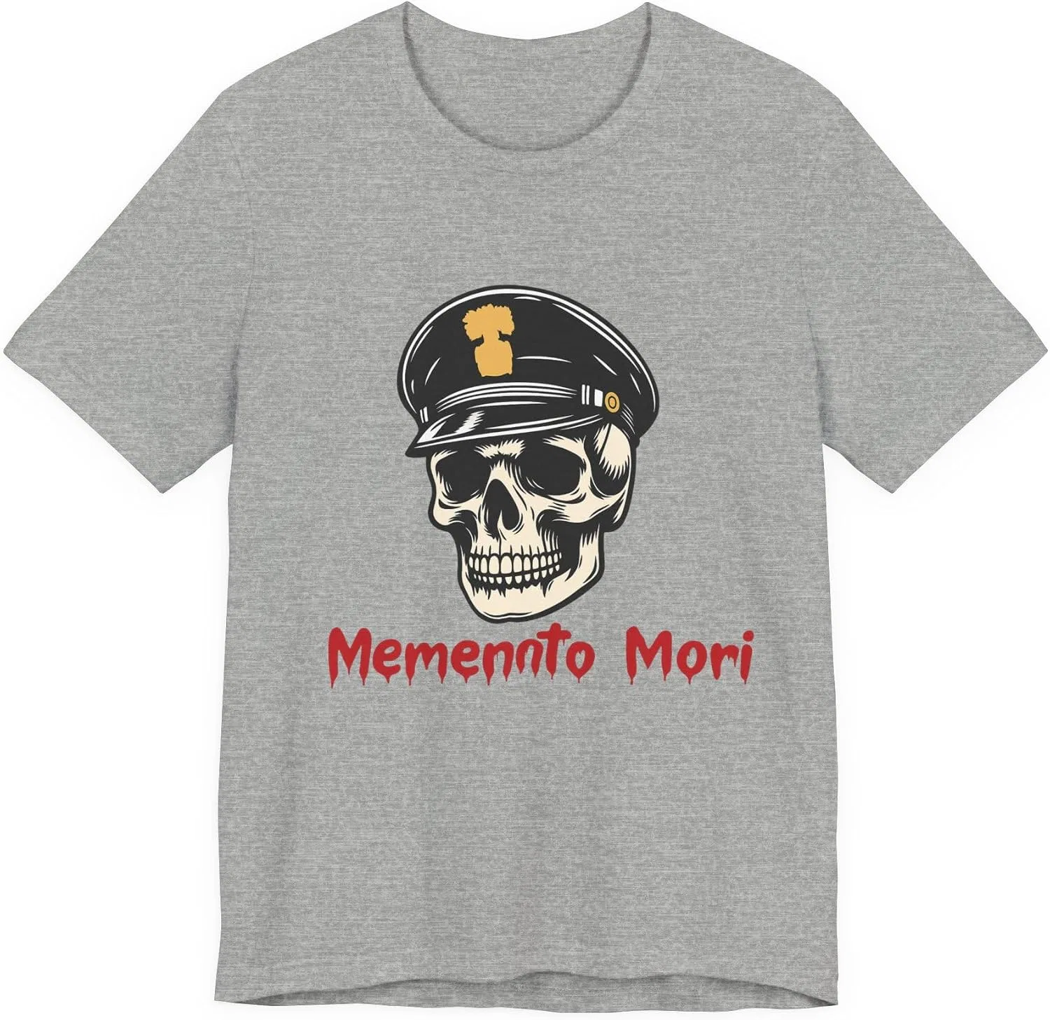 Унисекс футболка с графическим принтом Memento Mori Bella+canvas, Athletic Heather — фото 3