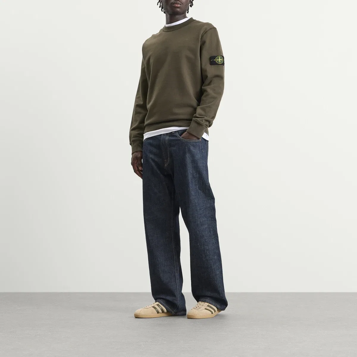 Свитшот из органического хлопка Stone Island, Charcoal — фото 4