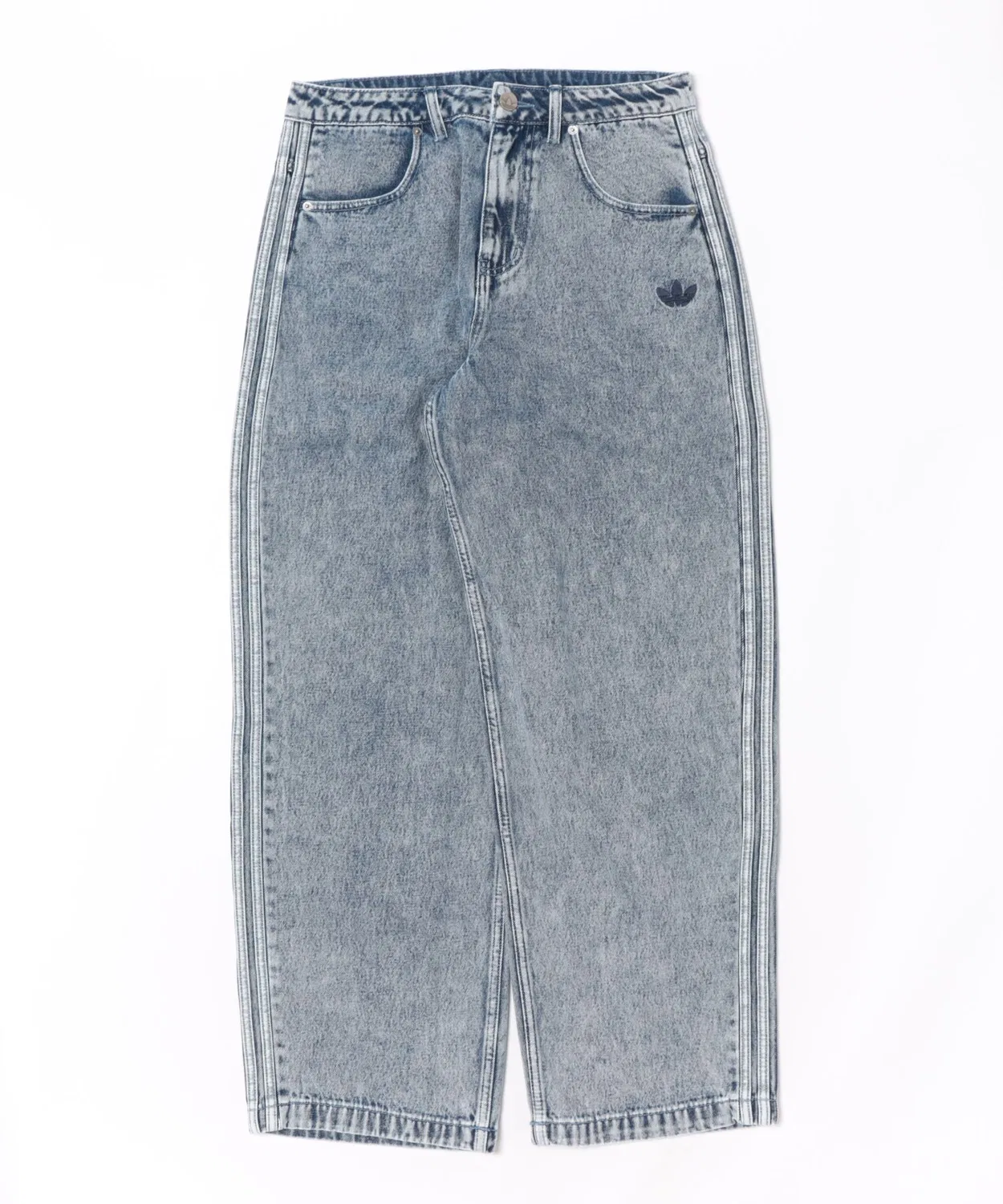 Мужские джинсовые брюки свободного кроя с брендовым логотипом Adidas, Light Denim