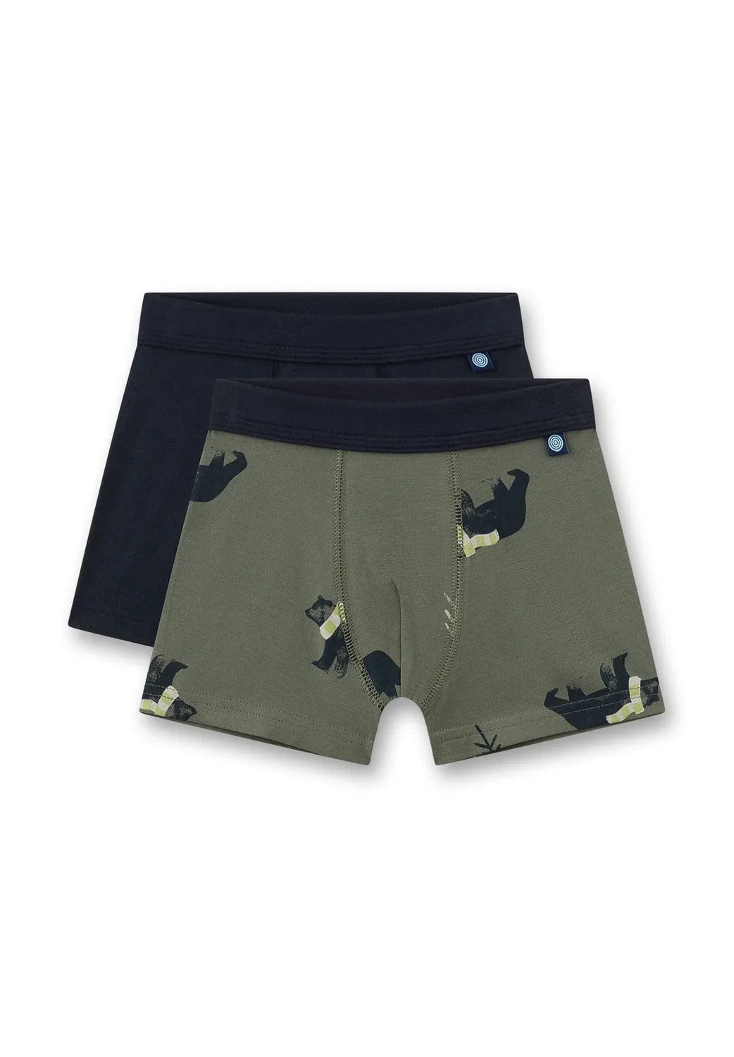 Jungen-Hipshorts (doppelpack) синий и хаки - плавки Sanetta, Grün