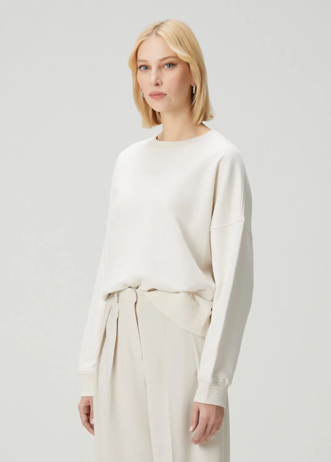 Свитшот Boss Logo Nakışlı, white