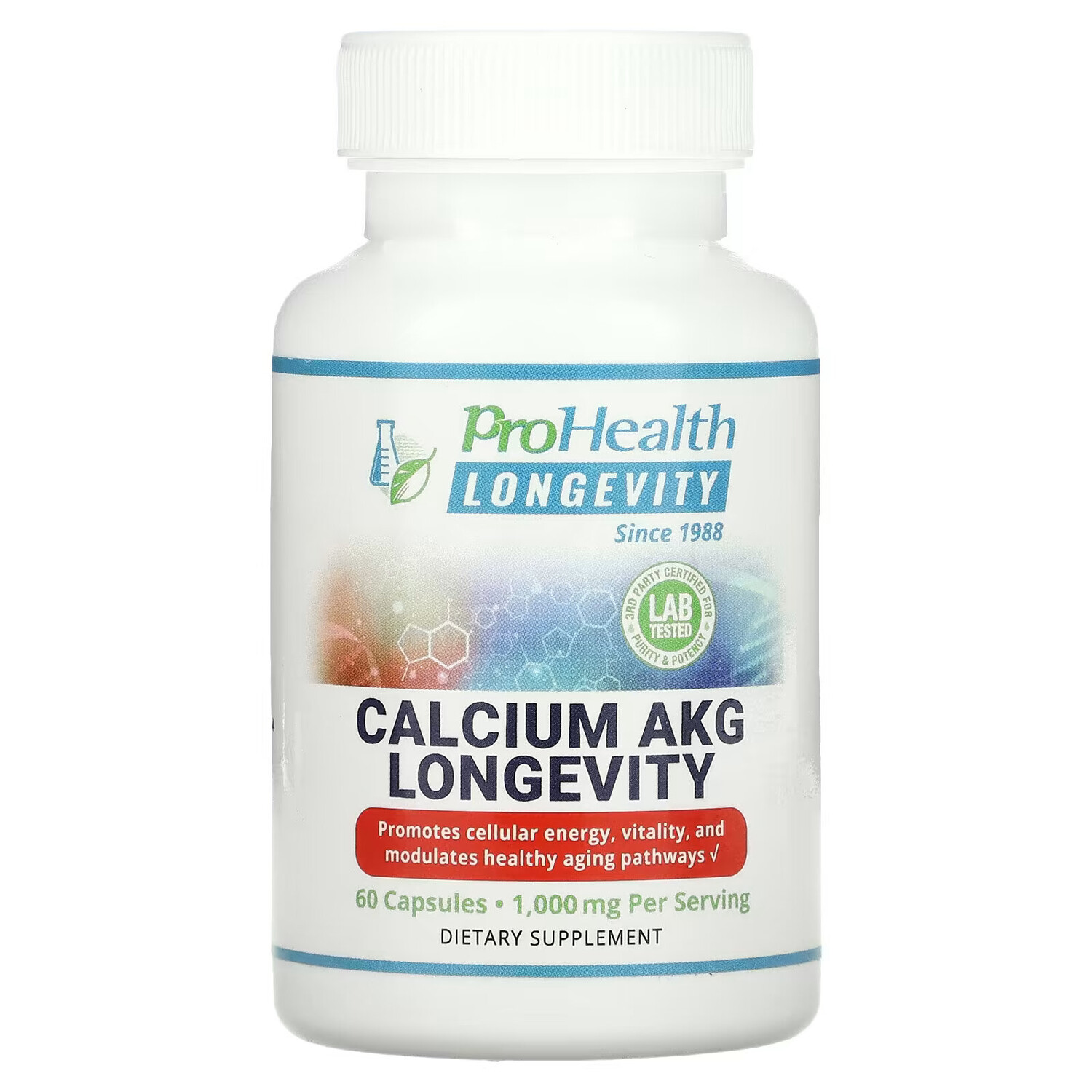 

ProHealth Longevity, Calcium AKG Longevity, 1000 мг, 60 капсул