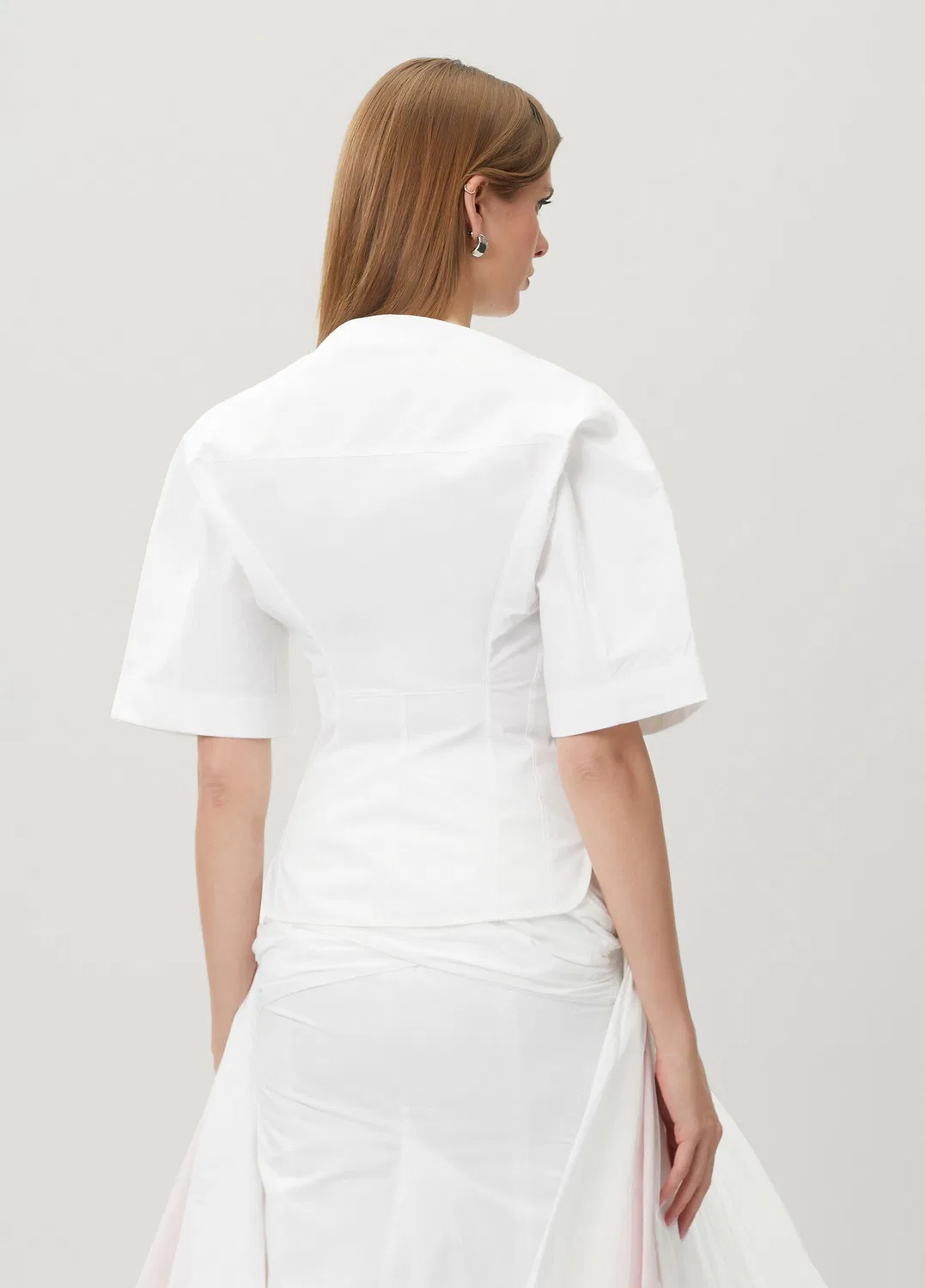 Женская рубашка La Chemise Jacquemus, white — фото 4