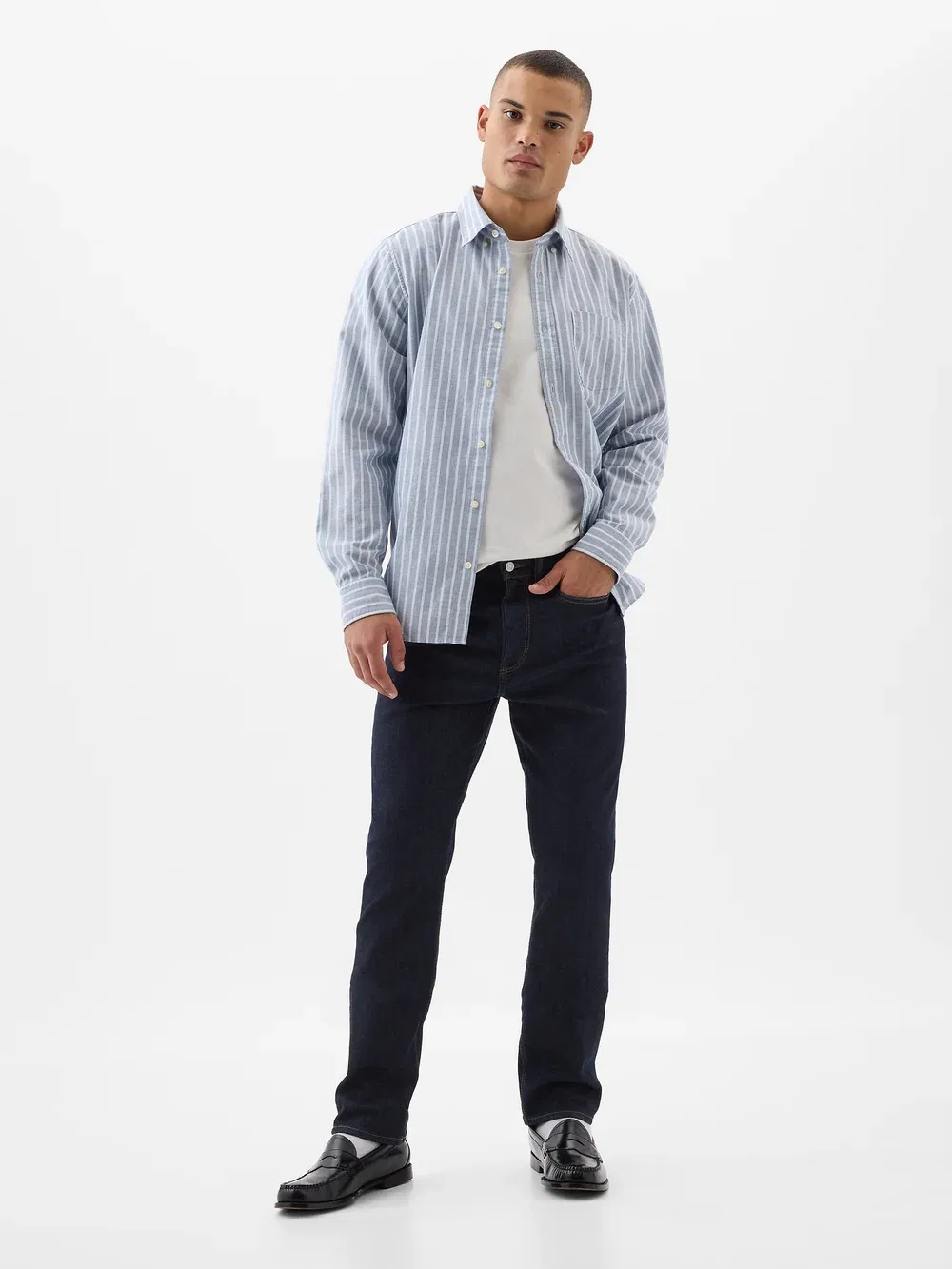 Узкие джинсы Gap, Rinse Washed Indigo — фото 2