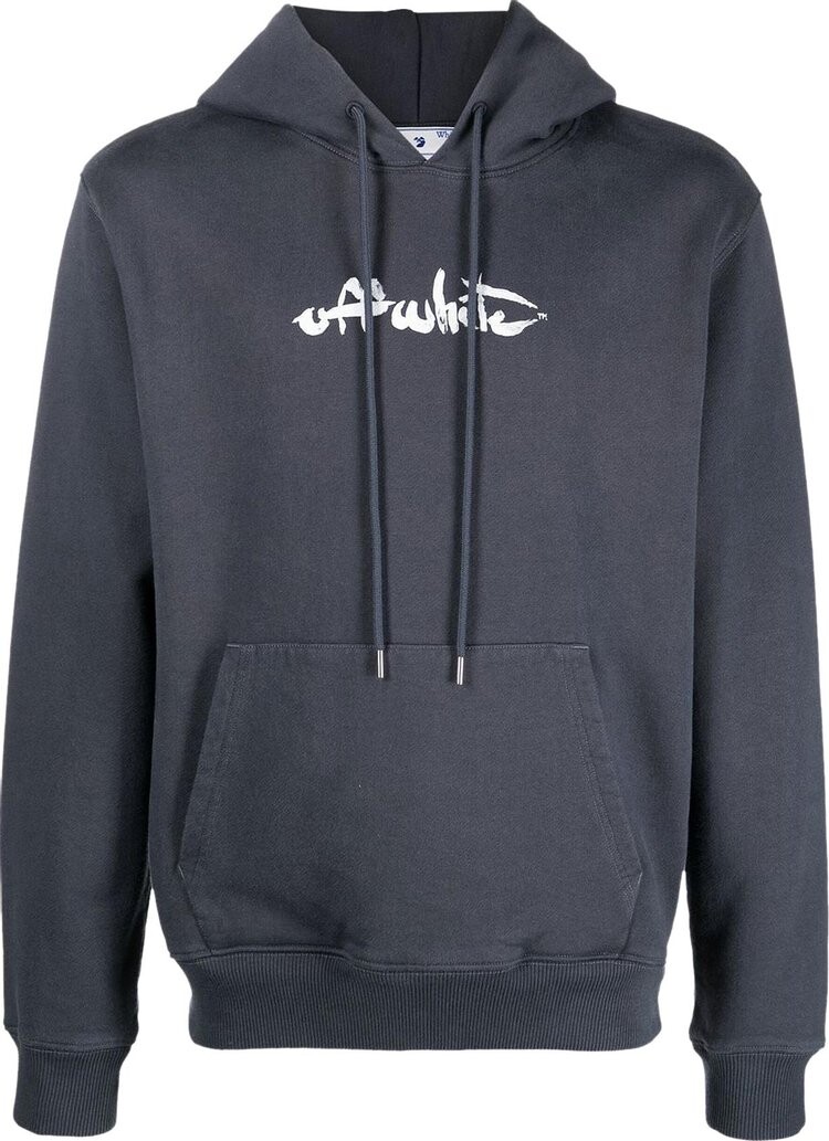 

Худи Off-White Paint Arrow Slim Hoodie 'Outerspace/White', розовый
