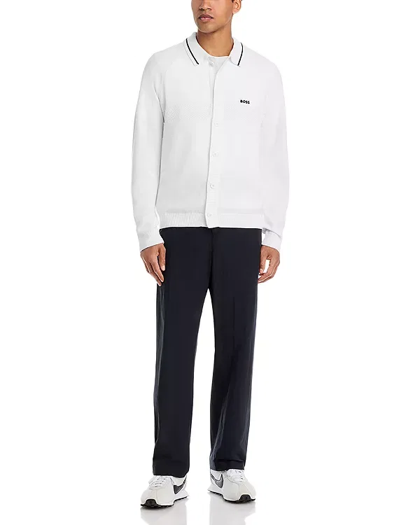 Мужской свитер с длинным рукавом Tennis Member Logo Sweater Polo Boss, белый — фото 2