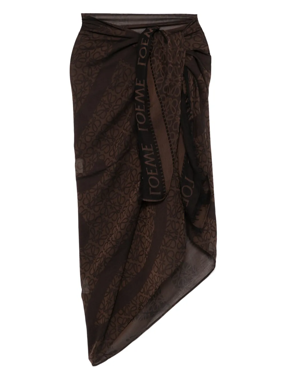 

Парео с узором Anagram LOEWE, коричневый