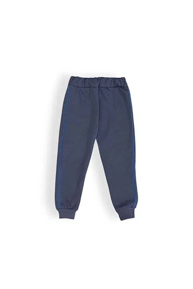 Детский комплект из футера с принтом Mnk Baby&Kids, Saks Blue — фото 3