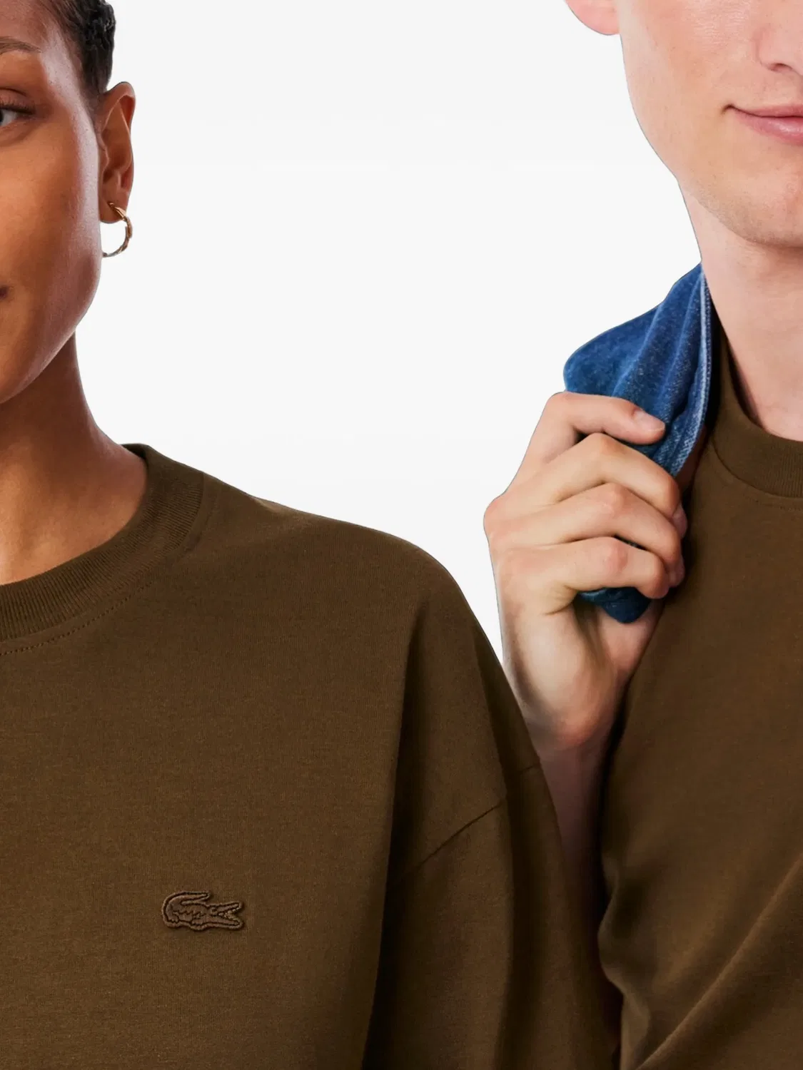 Футболка коричневая из хлопка Lacoste, коричневый — фото 3
