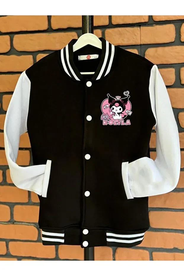 Детская куртка для девочек с принтом Kuromi kolila Mech Butik, Black
