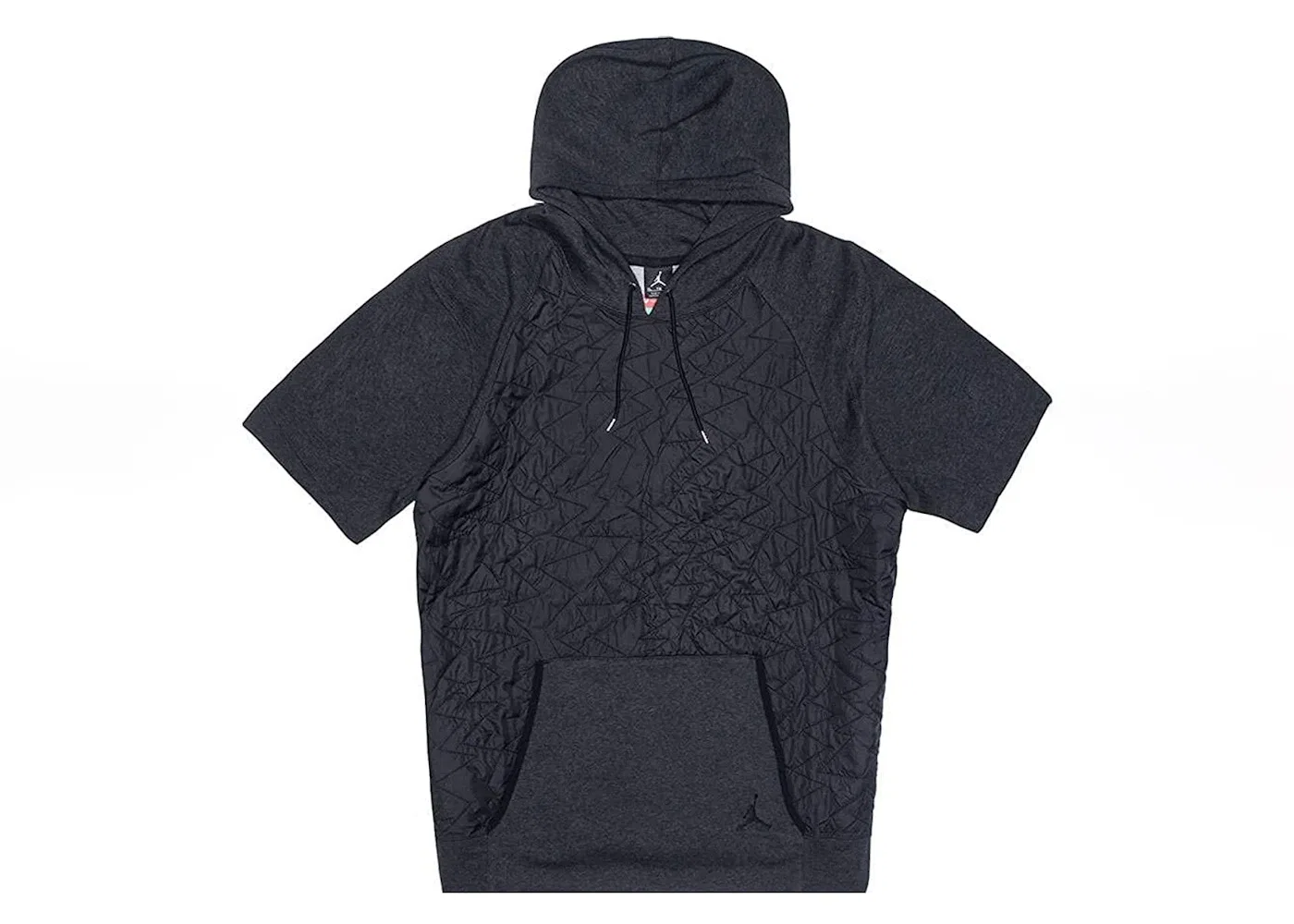 Мужской свитшот-худи на молнии с принтом Jordan VII SS Quilted Fleece Pullover Hoodie Jordan, Black