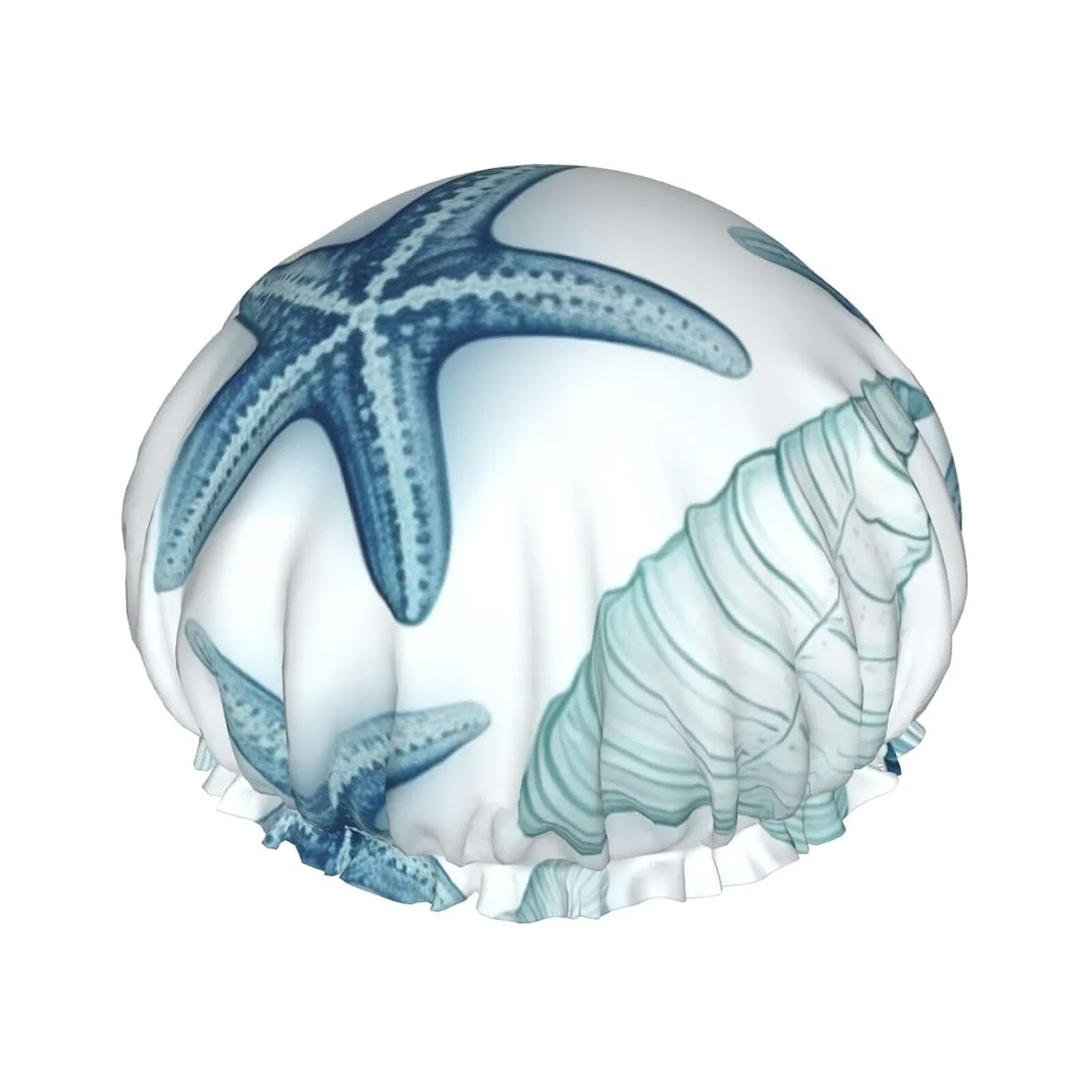 Шапочка для душа Double-Layer Waterproof, YoupO, Starfish Shell