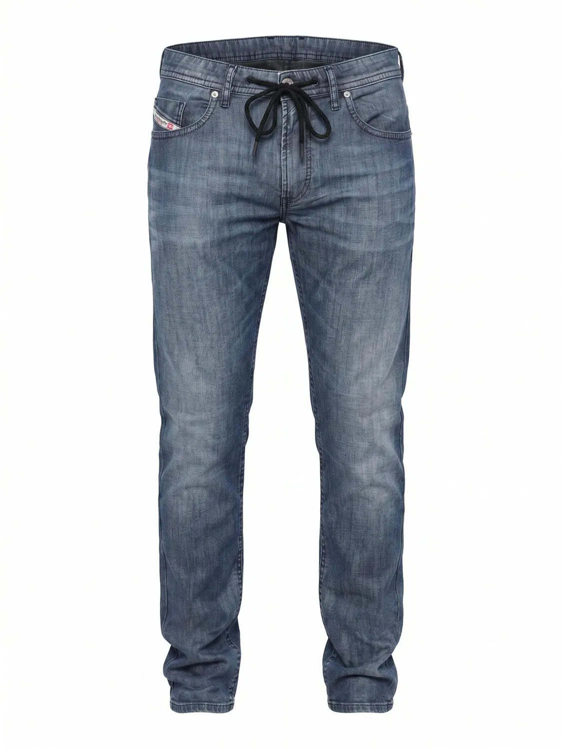 Джинсы узкого кроя Diesel THOMMER JOGGJEANS Superstretch & Supersoft дымчато-синего цвета