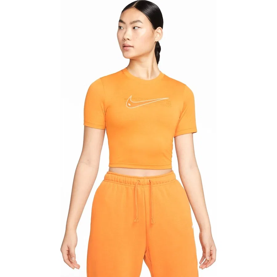 Женская футболка с принтом Nike Sportswear Crop, Оранжевый