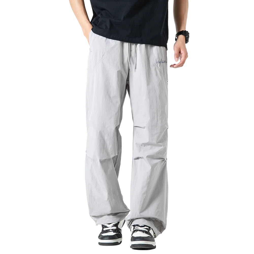 Детские брюки прямого кроя Parachute Outdoor, Olive Green (Pen End Light Shadow Pants Logo), MINISO, Olive Green — фото 4