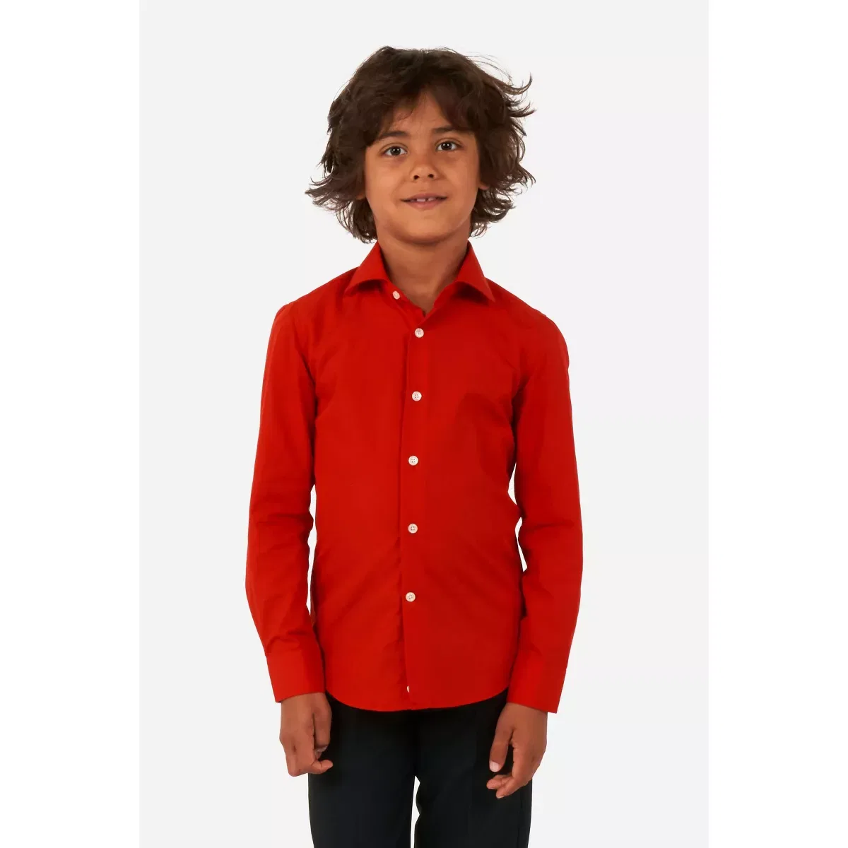 Детская рубашка с длинным рукавом OppoSuits, Red
