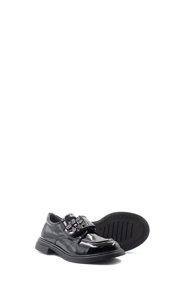 Детские туфли для девочек из лаковой кожи Mirgeshoes, Black