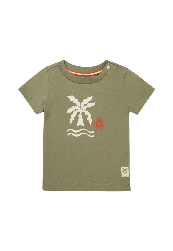Футболка с принтом Print t-shirt Noppies, Oil green, зеленый