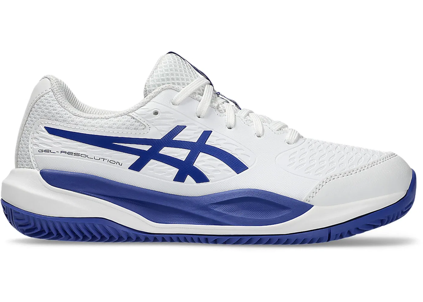 Детские кроссовки для тенниса на грунте ASICS Gel-Resolution X Clay, White/Dark Cobalt
