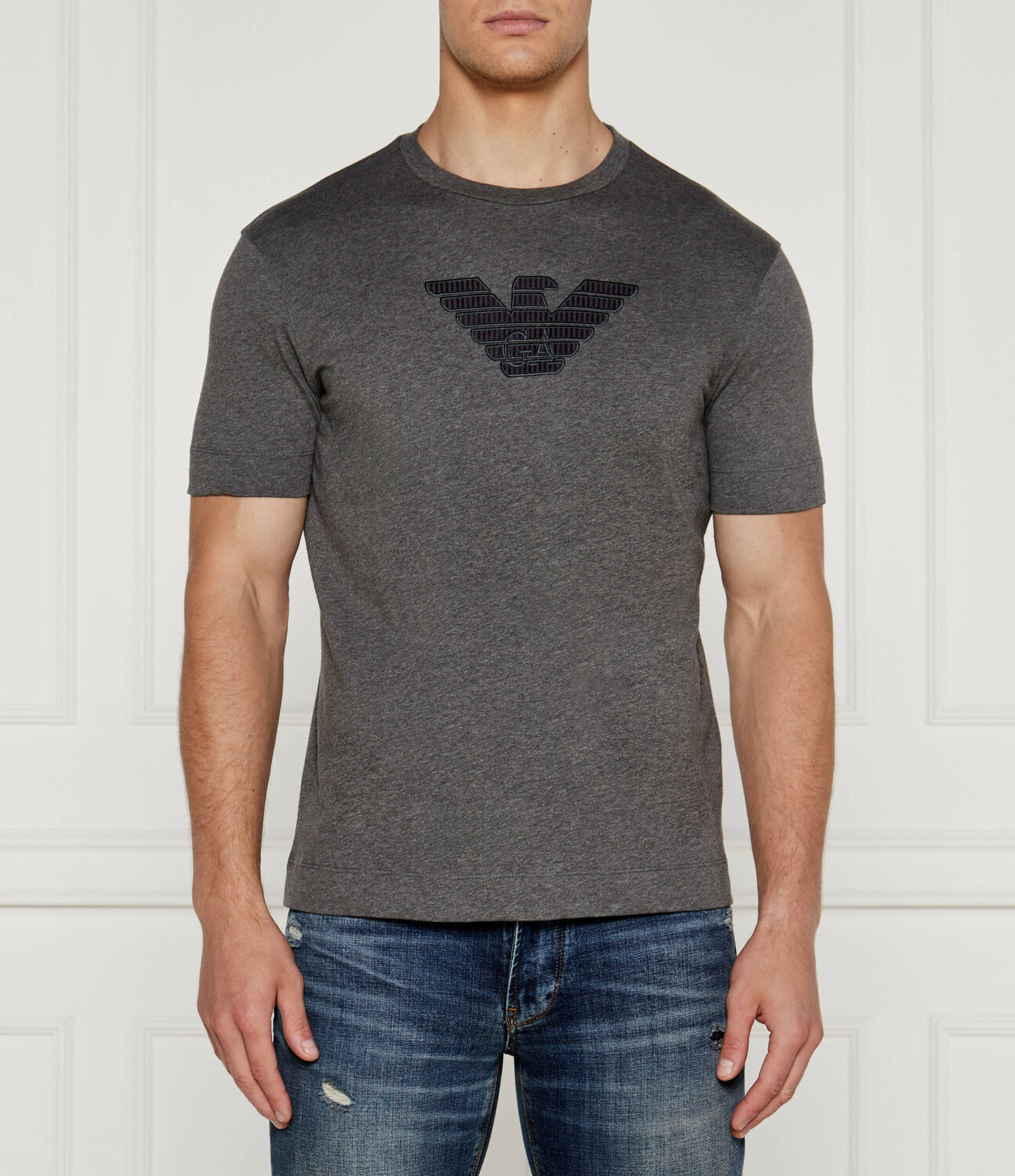

Футболка Emporio Armani Regular Fit, серый