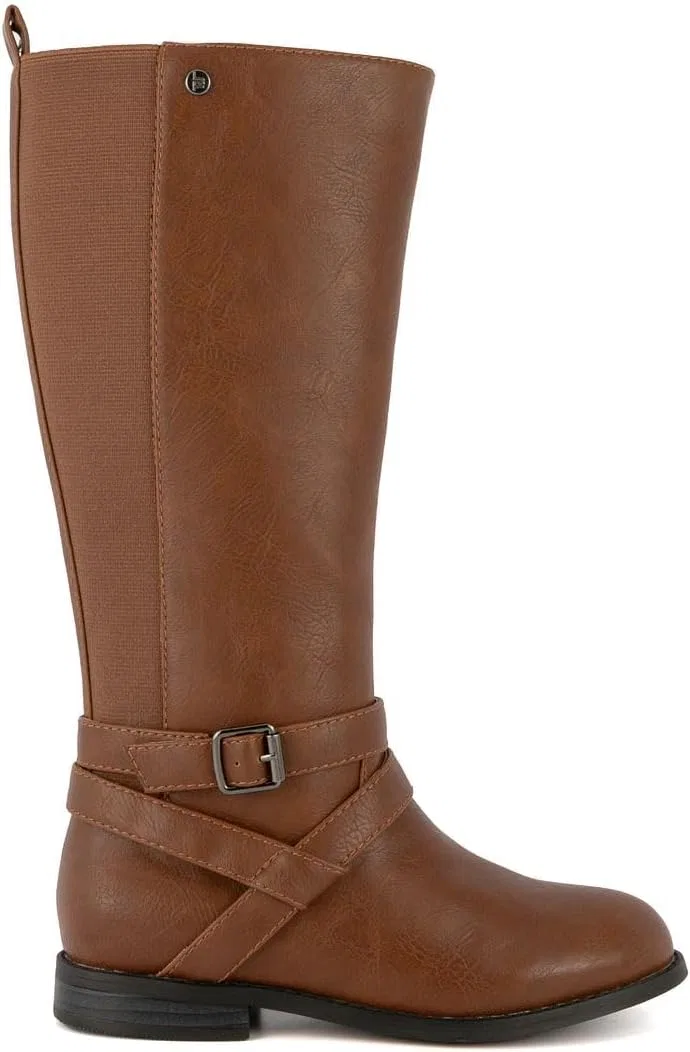 Детские сапоги для девочек с высоким голенищем Brooke London Fog, Cognac — фото 2