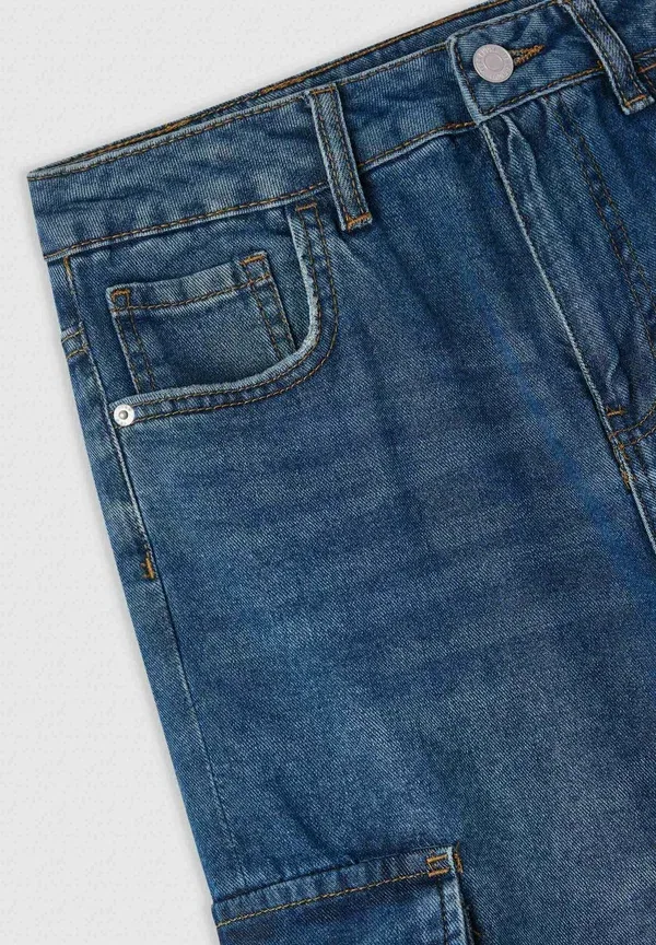 Джинсы прямого кроя Straight leg jeans Terranova, Blu Denim Medio, синий — фото 4