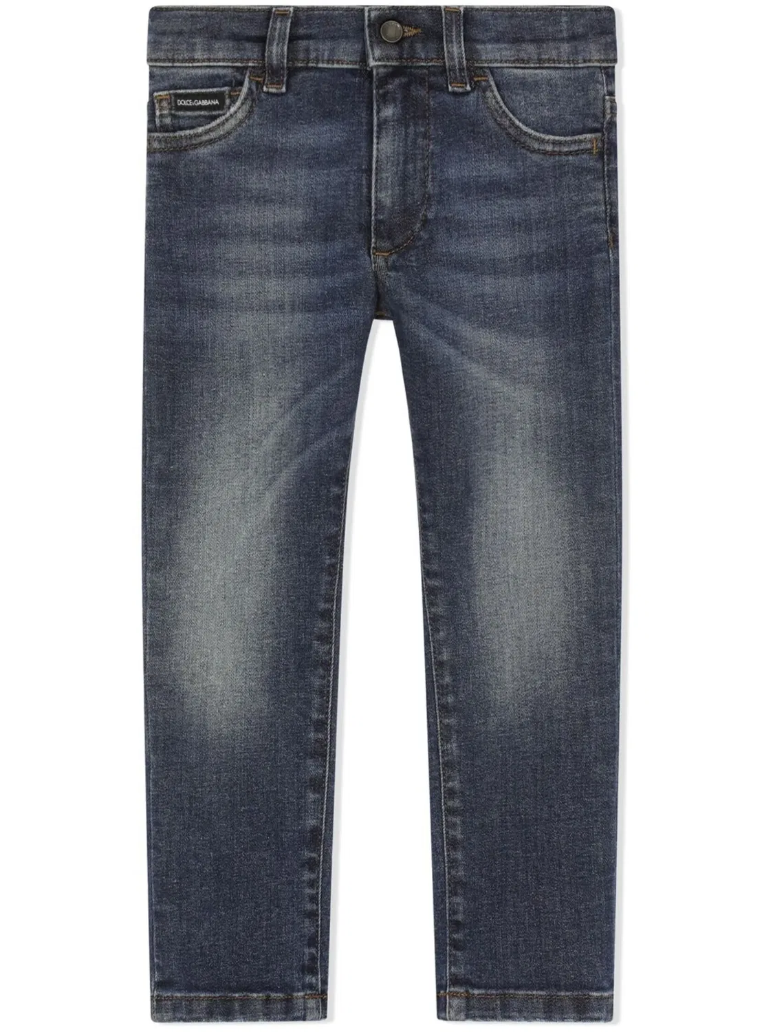 Джинсы Slim-Cut с Логотипом Dolce & Gabbana, синий