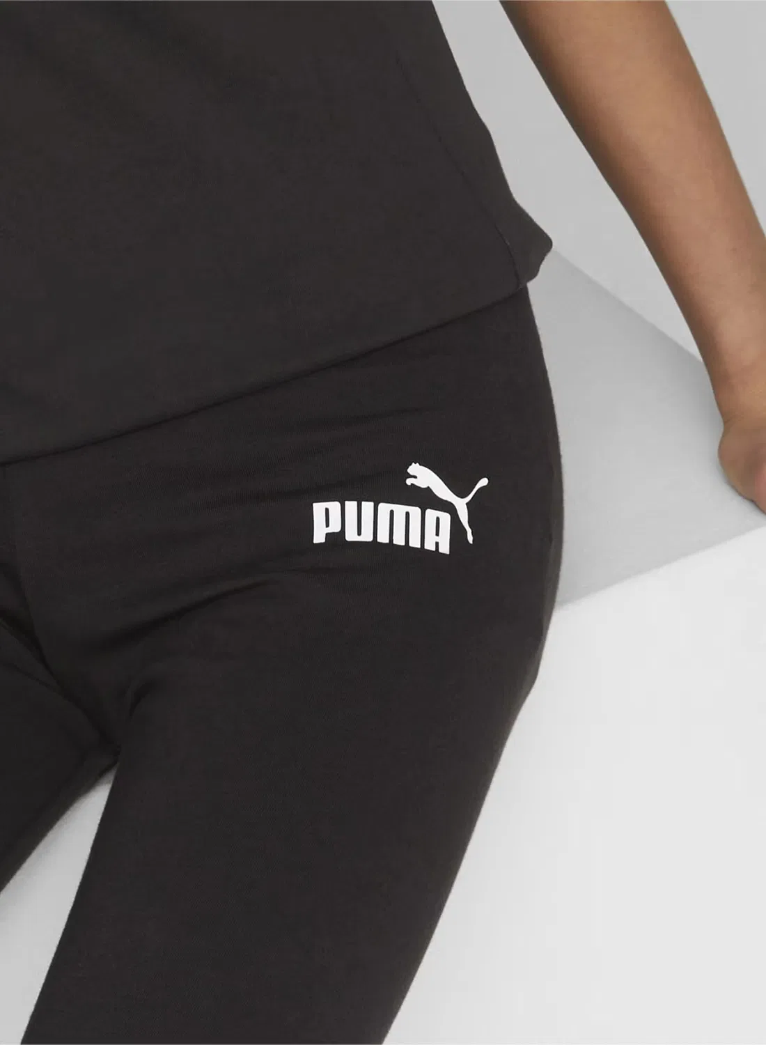 Леггинсы с логотипом Essentials Kids Girls Logo Lab Puma, черный — фото 2