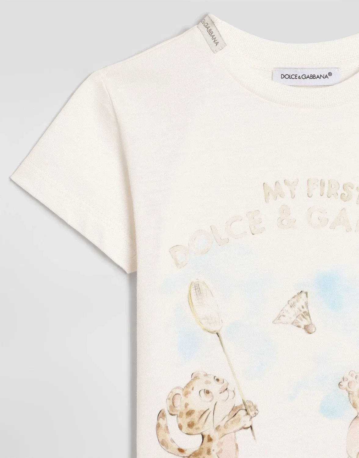 Футболка-джерси с логотипом Dolce & Gabbana, белый — фото 3