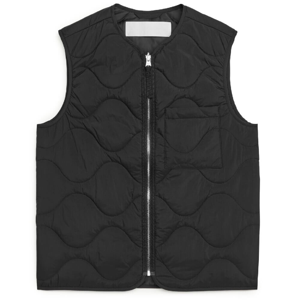 

Жилет H&M x Arket Quilted Inner, черный