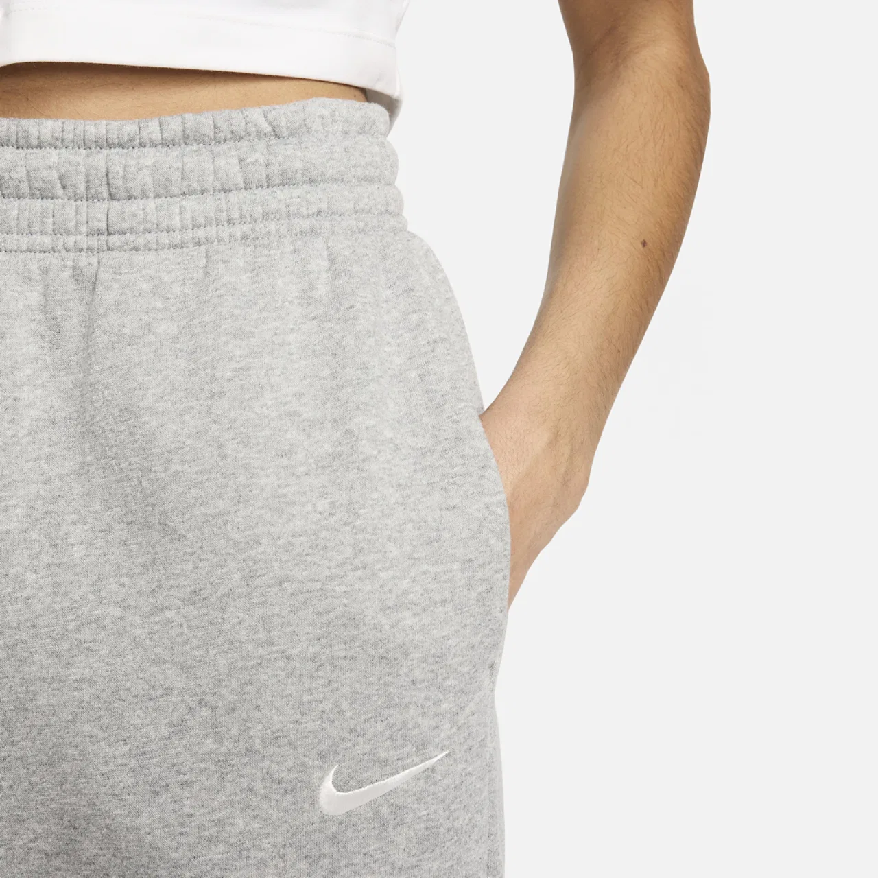 Женские брюки Phoenix HR OS Nike, цвет Dark Grey Heather/White — фото 4