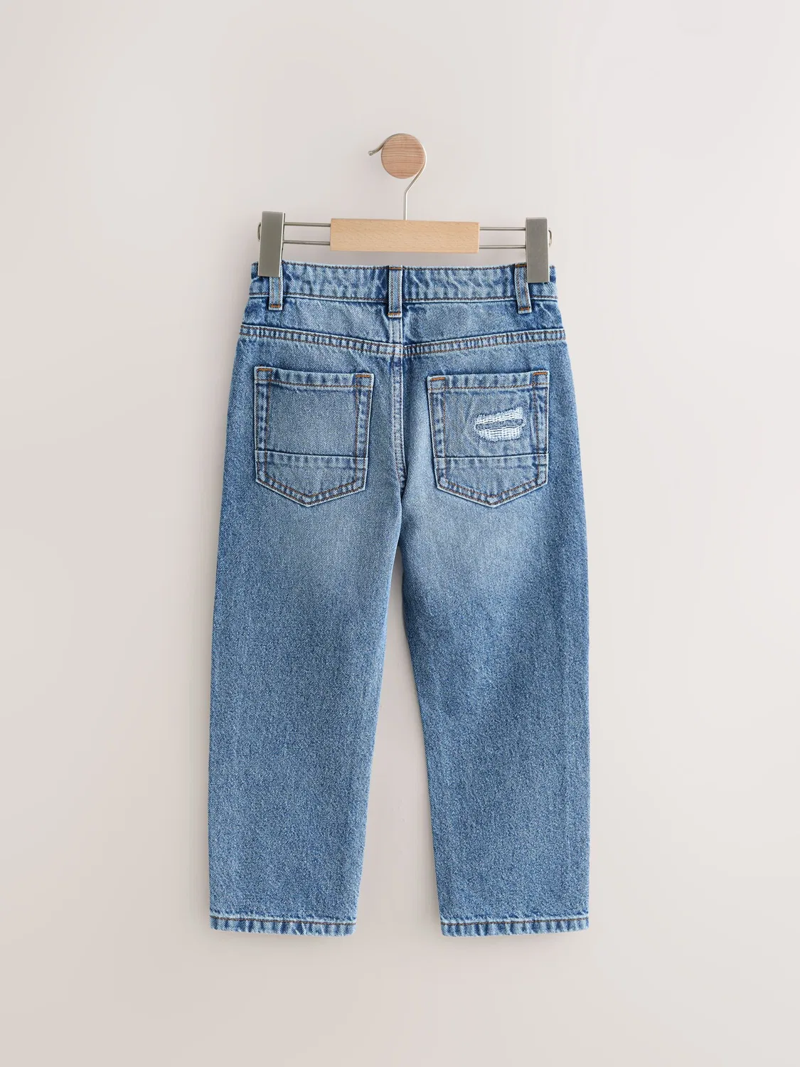 Джинсы свободного кроя Mid Blue Loose Fit Authentic Next, средний синий — фото 2