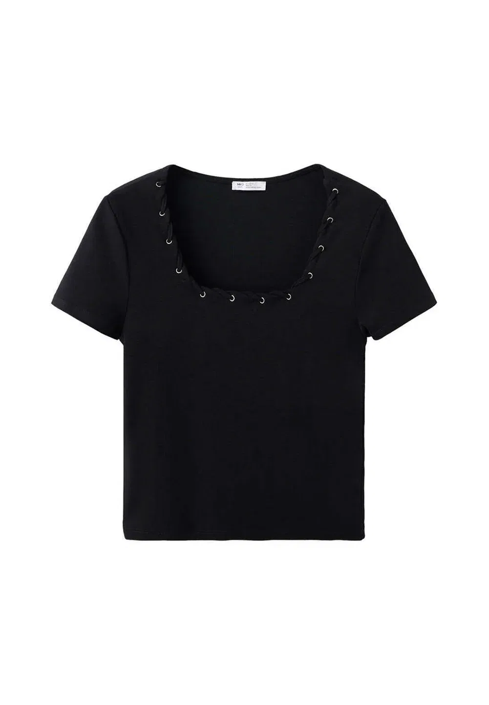 Футболка с принтом для подростков Mango Kids, Black — фото 4