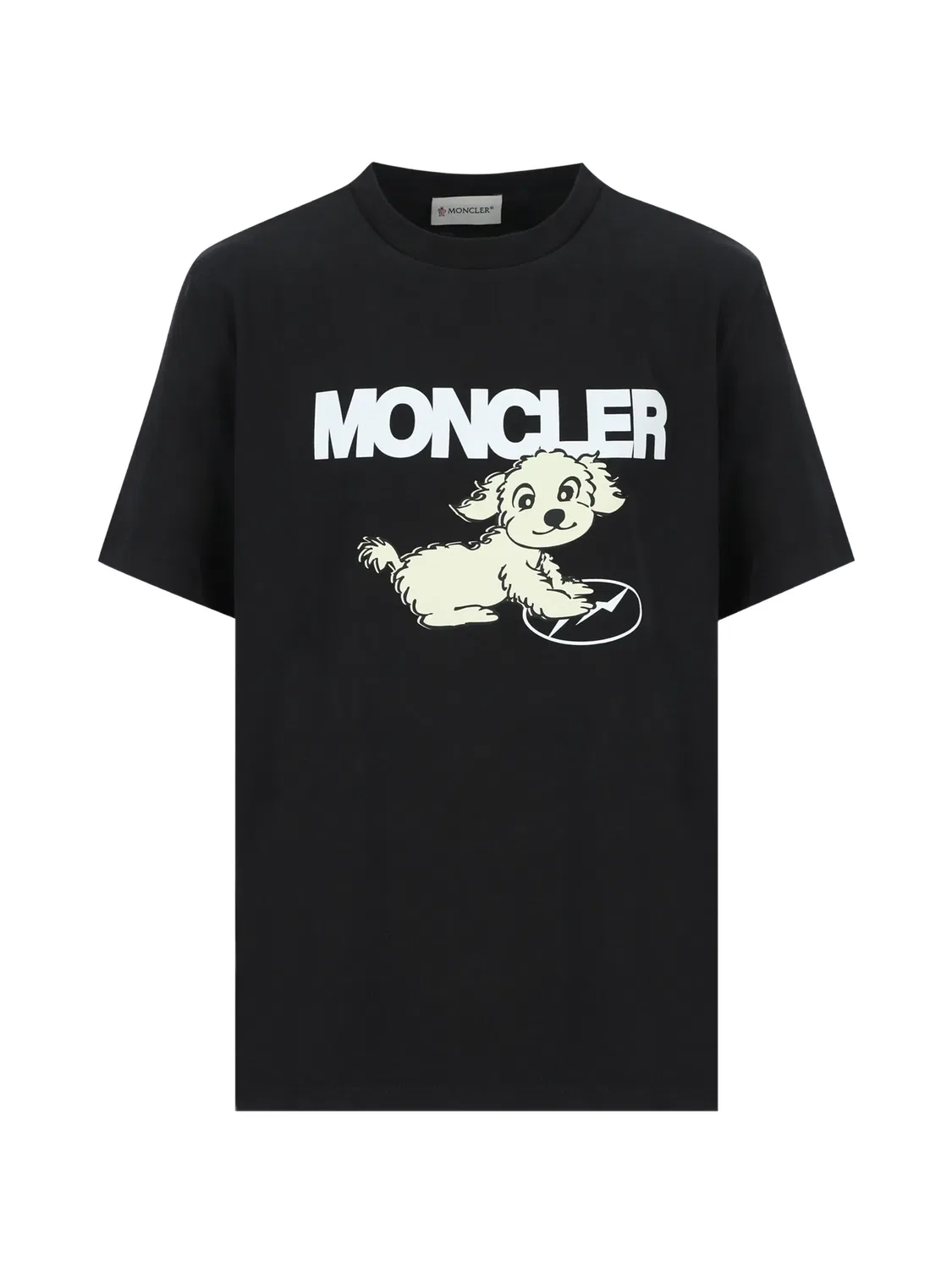 Футболка FRGMTmini Print Dog черная Moncler, черный