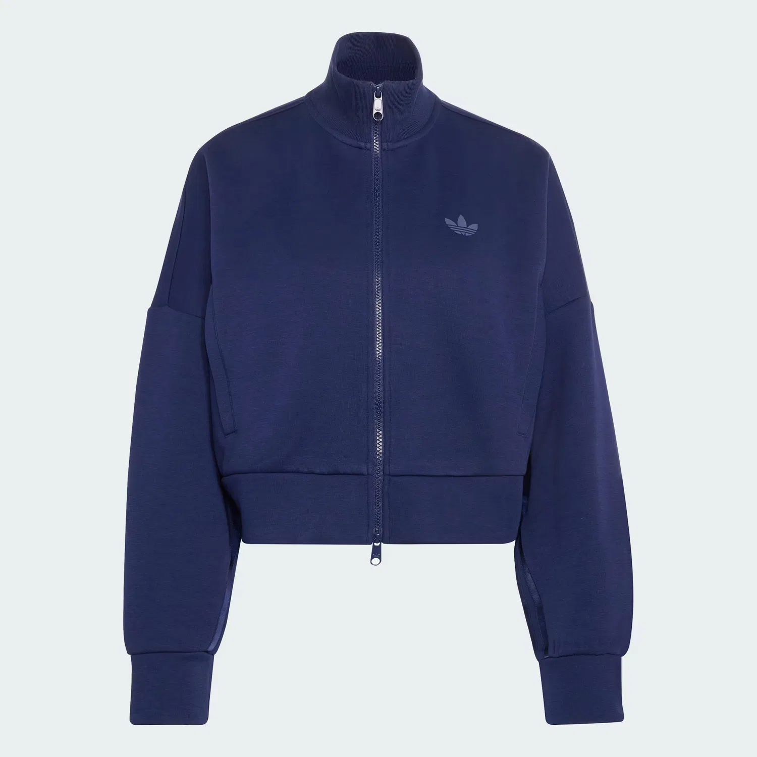 Женская олимпийка оверсайз Spacer Tracktop Adidas Originals, темно-синий — фото 4