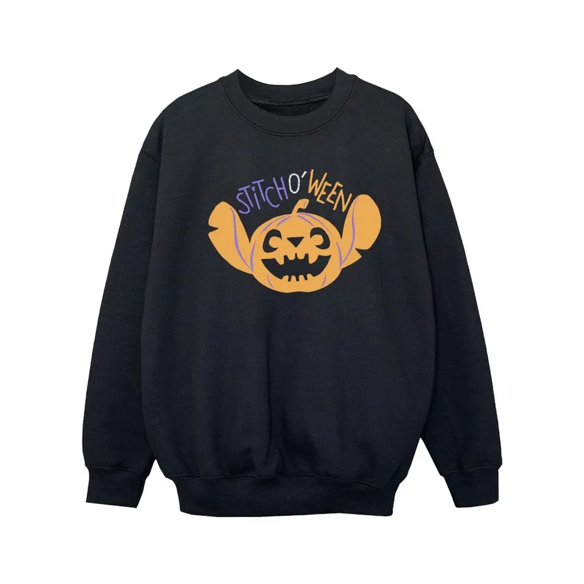 Свитшот с принтом Stitch o ween Lilo & Stitch, Black
