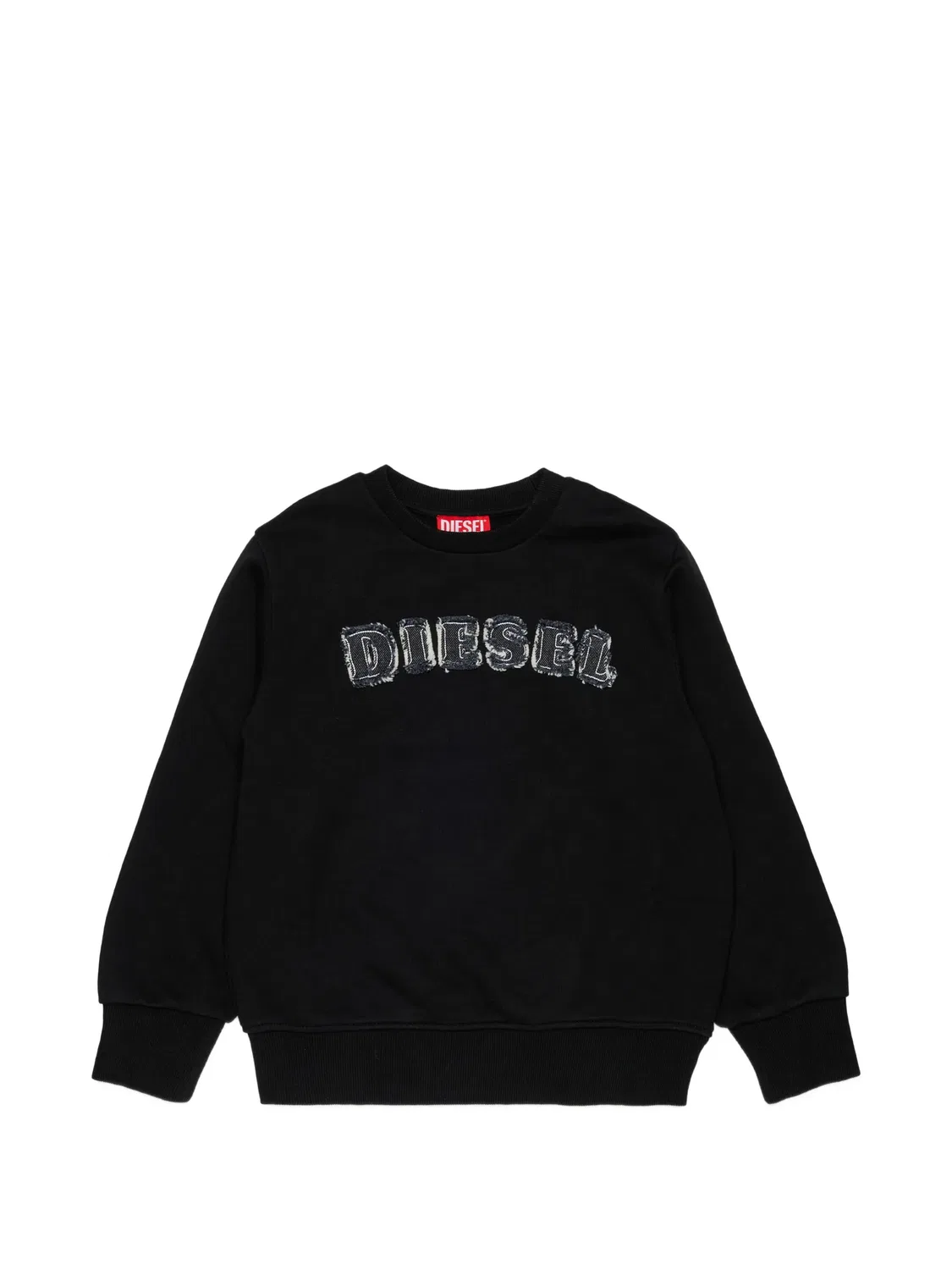 Diesel Свитшот с логотипной нашивкой, Черный