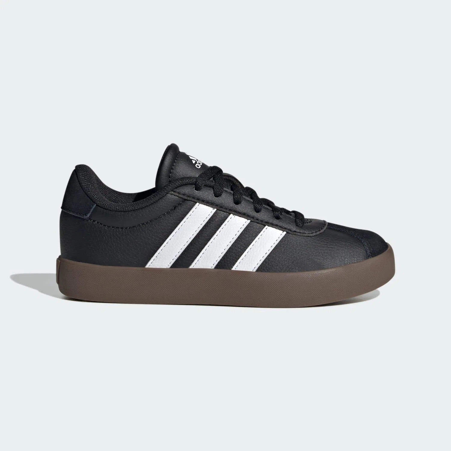 Детские кожаные кроссовки VL Court 3.0 Adidas, Schwarz Weiss Braun