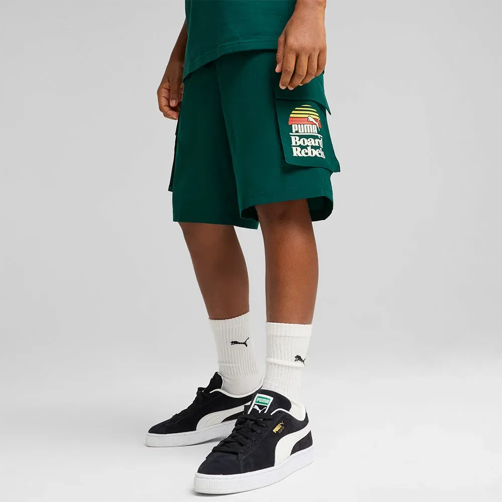 Брюки карго Puma Mid 90S Chino, зеленый — фото 3