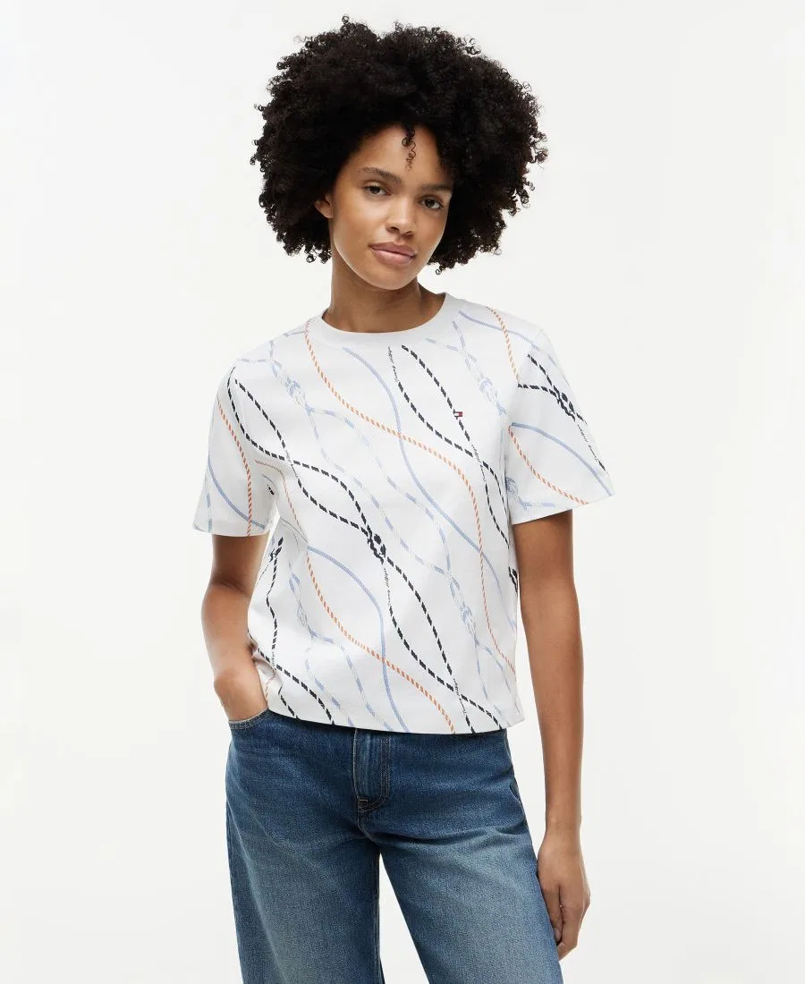 Футболка с коротким рукавом, боксовый крой Tommy Hilfiger, Multi Color Rope