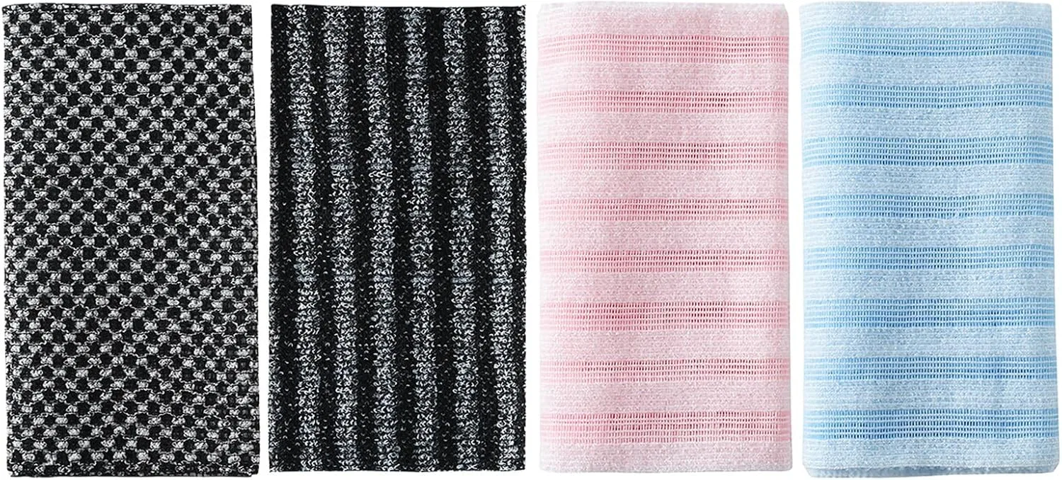 Пилинг-полотенце двустороннее 100x22 см, 4 шт Generisch