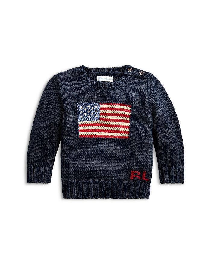 

Детский свитер с флагом The Iconic - для мальчиков Ralph Lauren, синий