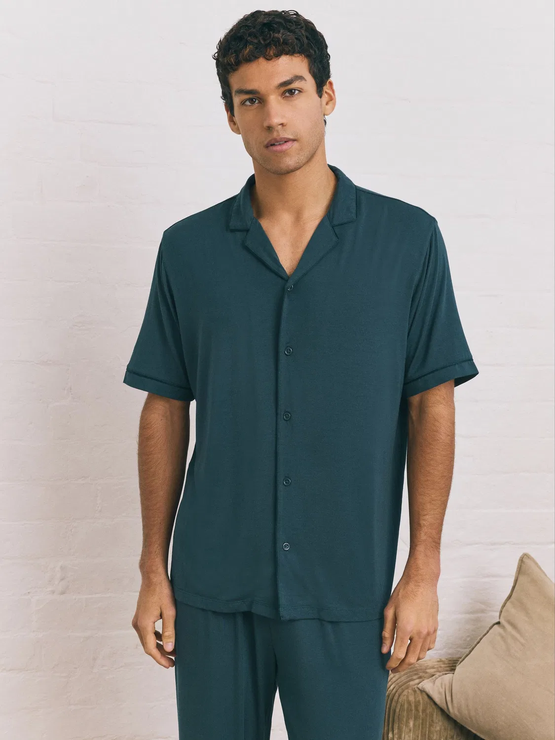 Пижама Blue Signature TENCEL Modal Blend Short Sleeve Next, синий — фото 2