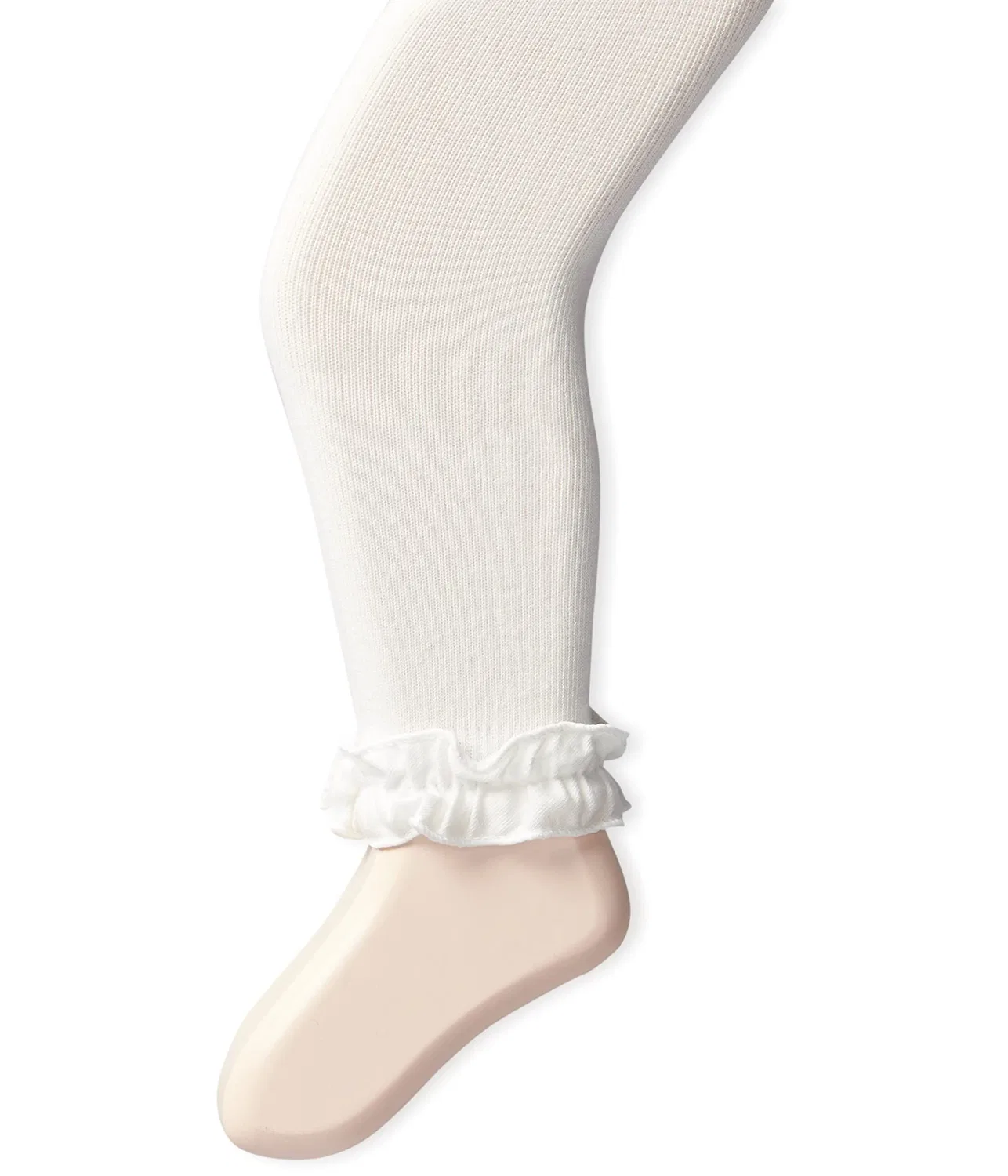 Детские колготки без стопы с рюшами Baby Girls' Ruffle Footless Tight Jefferies Socks, Ivory