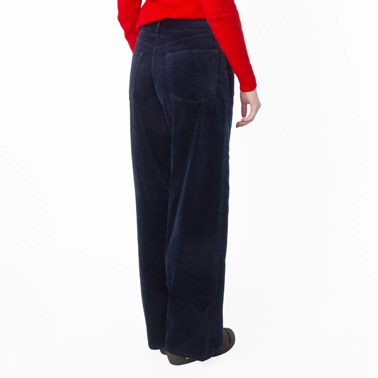 Брюки прямого кроя из вельвета Corduroy Straight-Leg Trousers Polo Ralph Lauren, Navy — фото 3