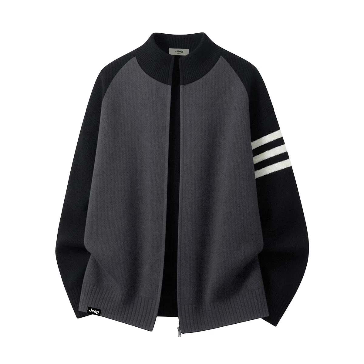 Детский свитер с воротником-стойкой Jeep Lifestyle, Dark Gray