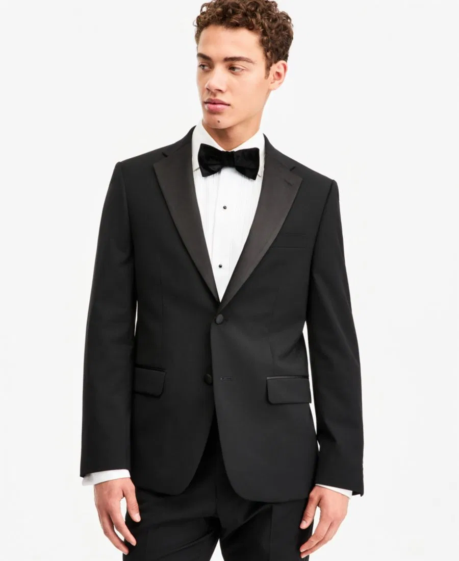 Пиджак смокинг с лацканами, современный крой Tommy Hilfiger, Black