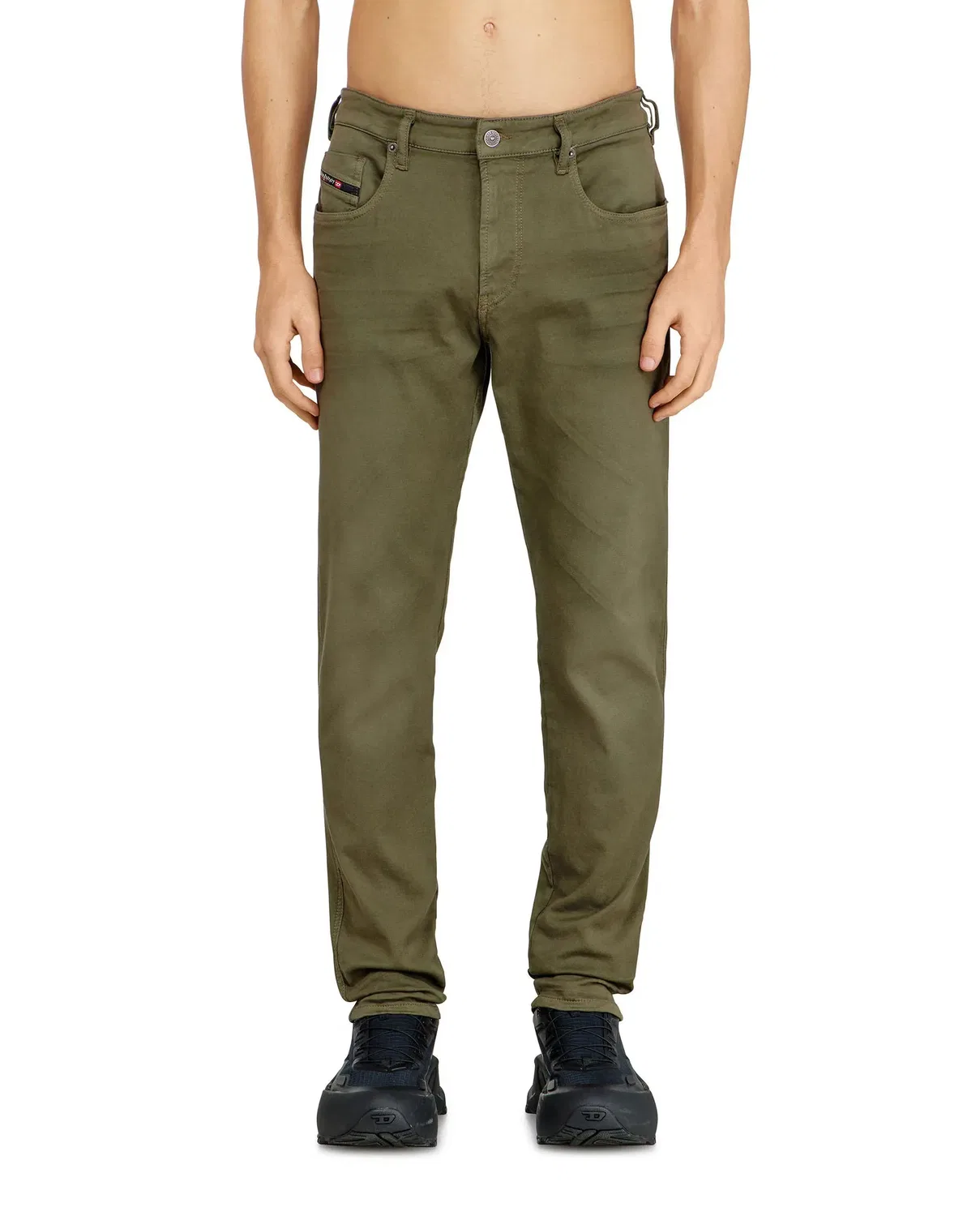 Мужские джинсы slim из джоггинса D-Strukt Joggjeans Diesel, Verde Militar