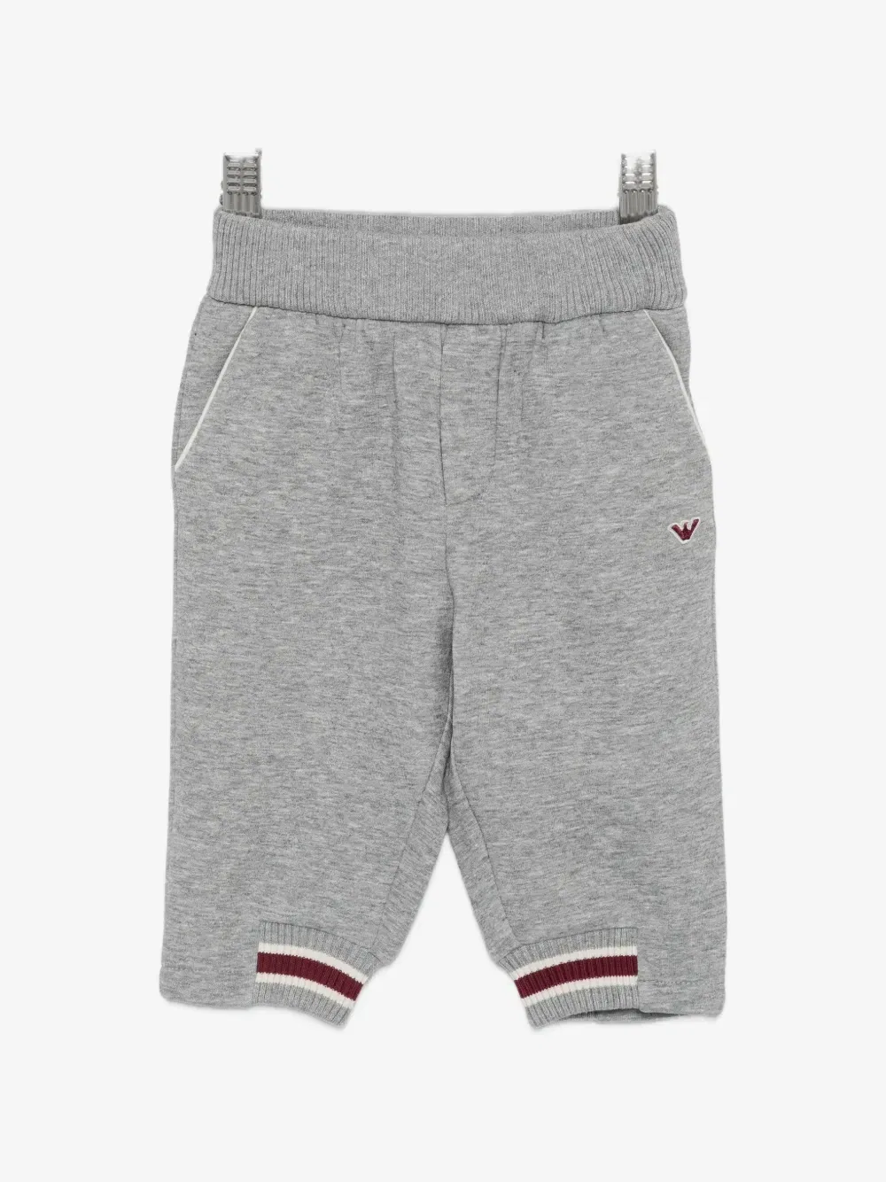 Спортивные штаны с вышитым логотипом Emporio Armani Kids, серый